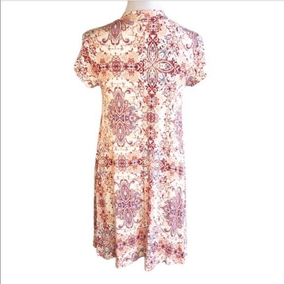 Rue 21 Dress Keyhole Front Choker Neck Collar Orange Tangerine White Small - Picture 3 of 7